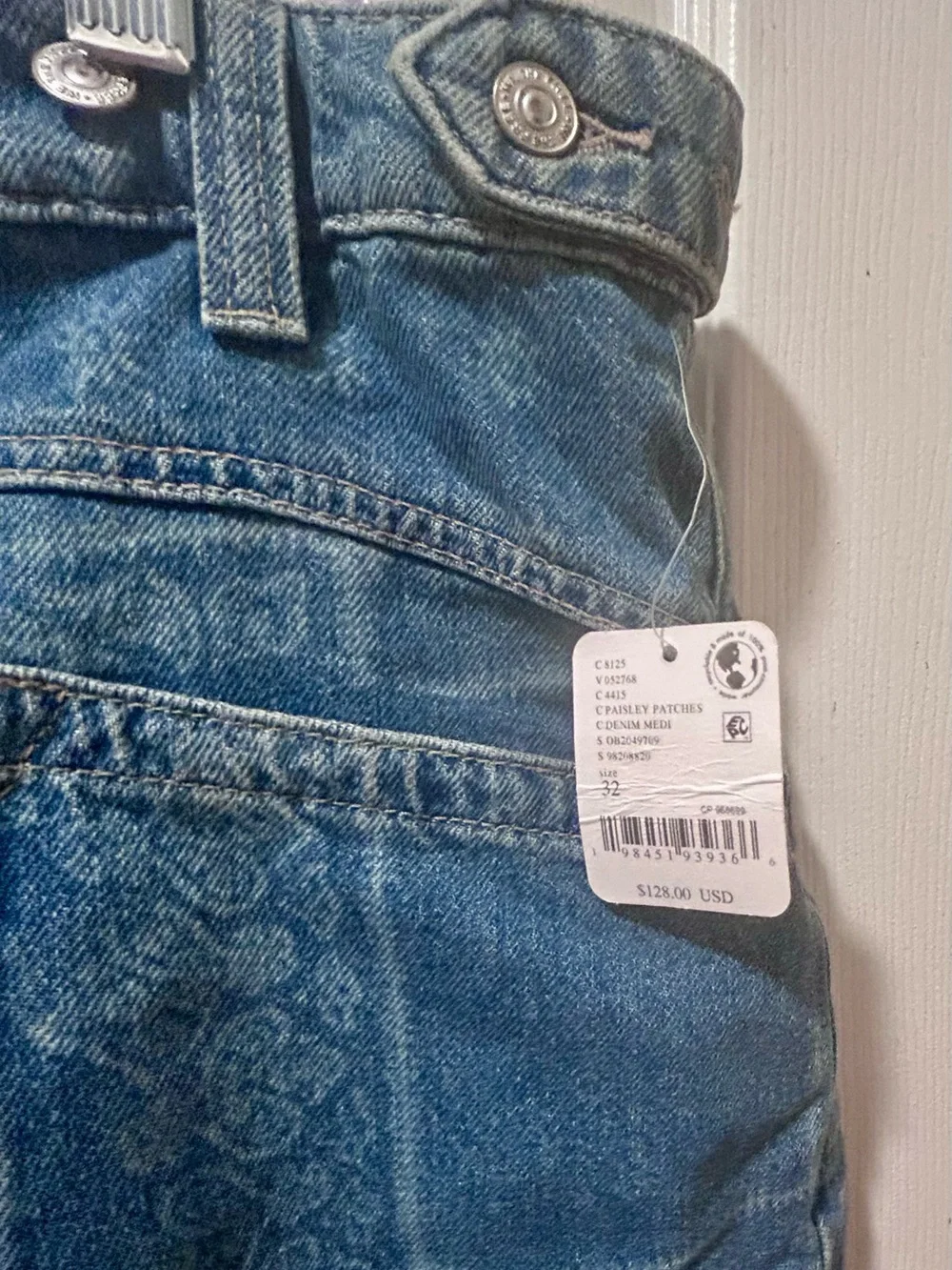 NWT FREE PEOPLE We The Free Palmer Paisley Shorts